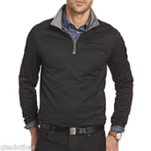 VAN HEUSEN $89 Black Performance Long Sleeve Traveler Zip Sweatshirt Big 2XL QCO - Picture 1 of 6