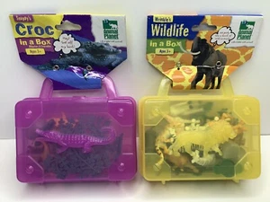 Animal Planet Croc & Wildlife in a Box Toy Playset Crocodiles Lion Zebra Giraffe - Picture 1 of 5