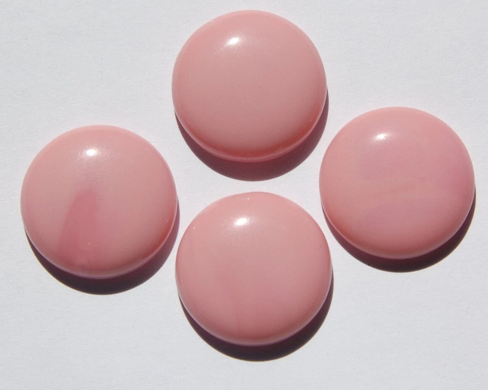 Cabujones alemanes vintage de vidrio rosa cremoso 22 mm cabina247D Foto 1 de 1