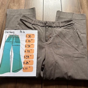 Old Navy Stretch No Pockets Dress Pants Size 6 Grey/Brown - Picture 1 of 4