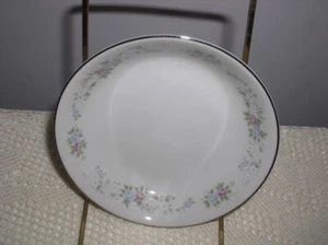 Carlton China Japan Corsage Fruit/Berry Bowl Pink Blue Flower Silver - Picture 1 of 4