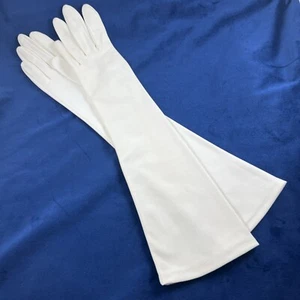 Vintage Crescendoe Caresse Women's Nylon Gloves 17" Ivory/Cream Size 6-1/2 - Picture 1 of 14