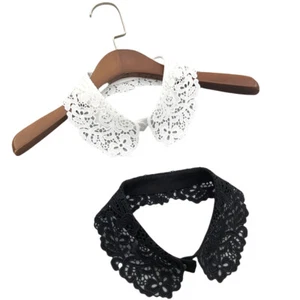 Gargantilla para mujeres de encaje desmontable cuello falso bordado flor cuello redondo solapa - Imagen 1 de 9