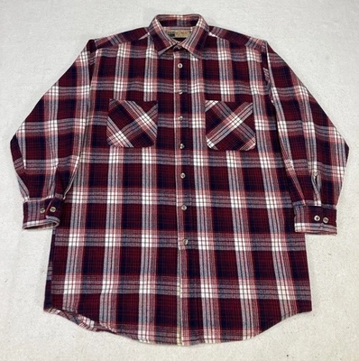 Camisa Big Mac De Colección Para Hombres Grande Alta Roja Blanca Azul Franela Pesada a Cuadros JCPenny Foto 1 de 4