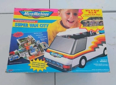 Micro Machines Super Van City Playset Galoob 1991, Incomplete w/Box Stickers  - Image 1 of 4