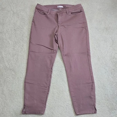 Pantalones al tobillo ajustados Lauren Conrad púrpura malva para mujer talla 10 aberturas laterales Foto 1 de 4