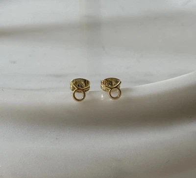 Gorjana Zodiac Taurus Charm Stud Earrings 18k Gold Plated Brass - Image 1 of 4