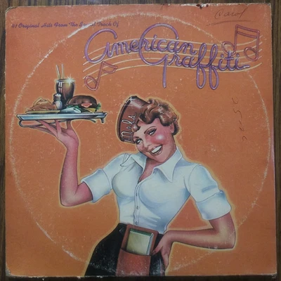 AMERICAN GRAFFITI 41 Hits Soundtrack 1973 Double LP Vinyl Record Album MCA2-8001 - Image 1 of 4