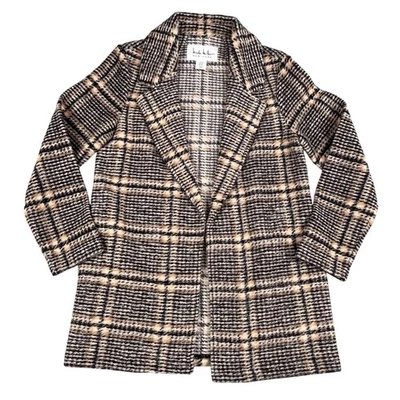 Nicole Miller New York Womens Wool Blend Plaid Open Front Blazer XS - Image 1 of 4