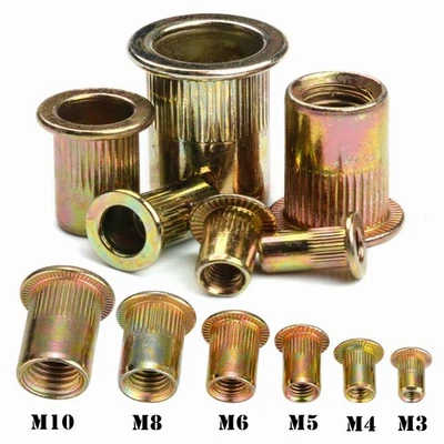 50/20/10x Stahl M3 bis M12 Nietmutter Blindnietmuttern Flachkopf Gewindenieten - Bild 1 von 4