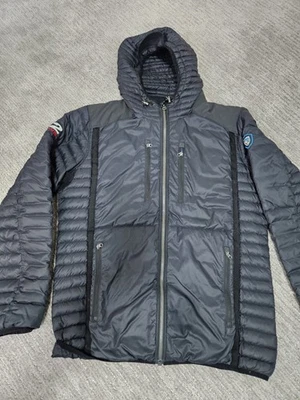 Chaqueta con Capucha Kuhl Spyfire Para Hombre Abrigo Puffer Acolchado Relleno Azul Marino Negro Grande  Foto 1 de 4