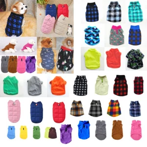 Pet Dog Warm Fleece Vest Clothes Coat Puppy Shirt Sweater Winter Apparel Hoodie - Picture 1 of 113