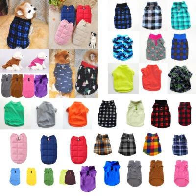 Pet Dog Warm Fleece Vest Clothes Coat Puppy Shirt Sweater Winter Apparel Hoodies - Image 1 of 4