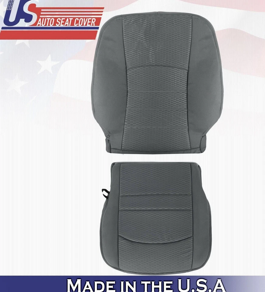 2013 to 2018 For Dodge Ram 3500 SLT Driver Top & Bottom Cloth Seat Covers Gray - Image 1 of 4