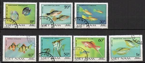 Vietnam 1981 poissons d'ornement série 7 timbres oblitérés /TE462 - Imagen 1 de 1
