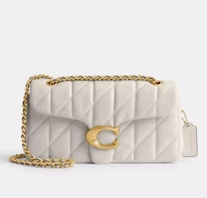COACH CP150 Tabby 26 Leather Quilted Chain Shoulder Bag H5.5xW10.2xD3In New - Picture 1 of 22