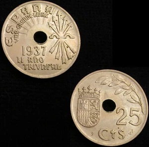 * Gutse * FRANCO-1704, 25 Centesimi 1937, Quasi Senza Circolare - Picture 1 of 1