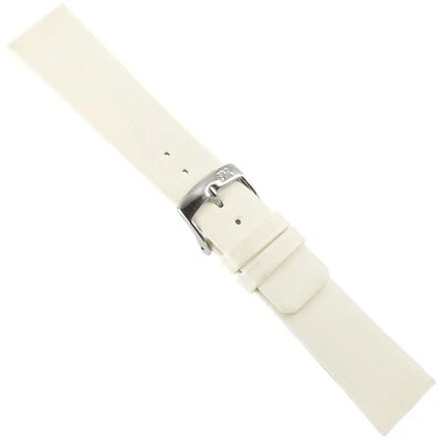 Correas de reloj para damas de cuero genuino sin coser Milano de 20 mm blanco brillo techno seda Foto 1 de 4