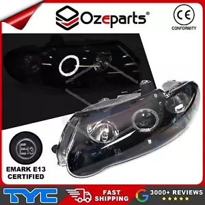 Pair LH+RH Headlights Black HALO ANGEL EYE For Holden Commodore VX VU Altezza - Picture 1 of 6