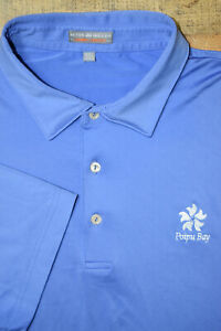 POIPU BAY HAWAII PETER MILLAR SUMMER COMFORT Polo Shirt Men 2XL Purple EUC   B56