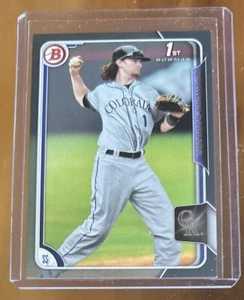 2015 Bowman Draft Paper Brendan Rodgers 1st Bowman Grey Border #382/499 Rockies - Picture 1 of 2