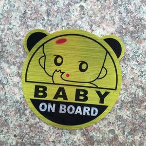2 x Baby On Board Sticker Vinyl Self-adhesive Car Safety Sticker CHILD CHILDREN - Picture 1 of 5