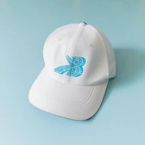 NUEVO Sombrero de Camionero Brooks Discover Blanco Azul Logo Talla Única Ajustable Espalda a Presión - Imagen 1 de 5