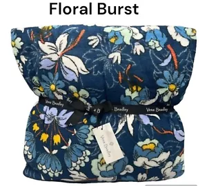 Vera Bradley Plush Fleece Throw Blanket 80x50 Floral Burst *Brand New In Package - Picture 1 of 5