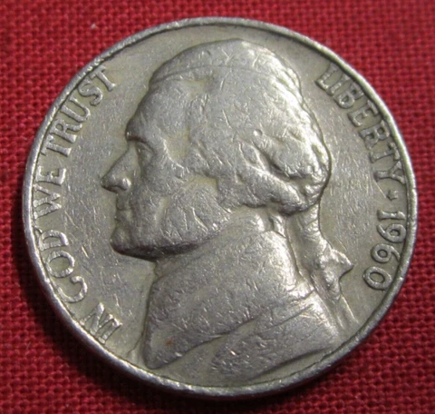 1960 D Jefferson Nickel - Circulated - Actual Coin in Photos  (2834) Cover