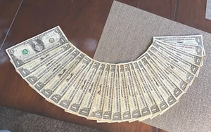 Lot Of 25 $1 Star ⭐️ Replacement Notes All B=New York, All Fort Worth TX Printed - Picture 1 of 22