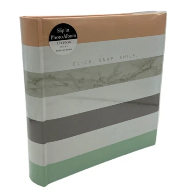 Slip In Photo Album Memo Area Holds 140 6'' x 4'' Photos Click Snap Smile Design - Image 1 of 4