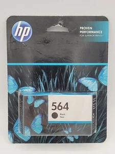 Genuine OEM HP 564 Black Ink Cartridge Brand New Sealed Exp 1-2021 Free Ship - Picture 1 of 4