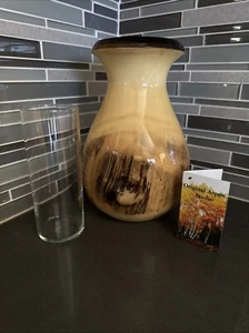 Original Aspen Art Hand Lathed Wood Flower Vase 9" Decorative Stunning - Picture 1 of 12