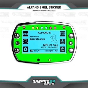Fluro Green Alfano 6 Gel Lap Timer Aufkleber - Bild 1 von 1
