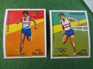 PARAGUAY # C550, 552 MNH SUMMER OLYMPICS LOS ANGELES 1984 - Picture 1 of 5