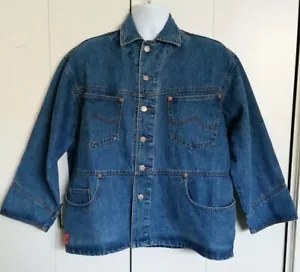 Jacket Lucky Brand dungarees by Gene Montesano Men's Large Denim Jacket - Foto 1 di 6
