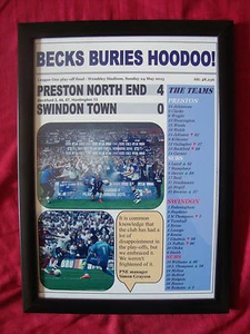 Preston North End 4 Swindon Town 0 - Preston promoted - 2015 - framed print - Picture 1 of 2