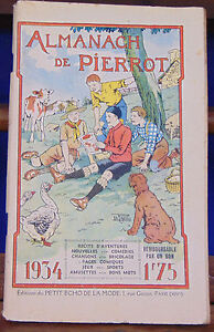 Collectif almanach de Pierrot 1934