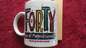 (Used) Birthday 40 Forty Years of Magnificence 40 Years Mug Cup Collectible 1995 - Picture 1 of 4