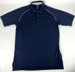 Adidas Climacool Mens M Short Sleeve Polo Blue Jackson Embroidered  - Picture 1 of 6