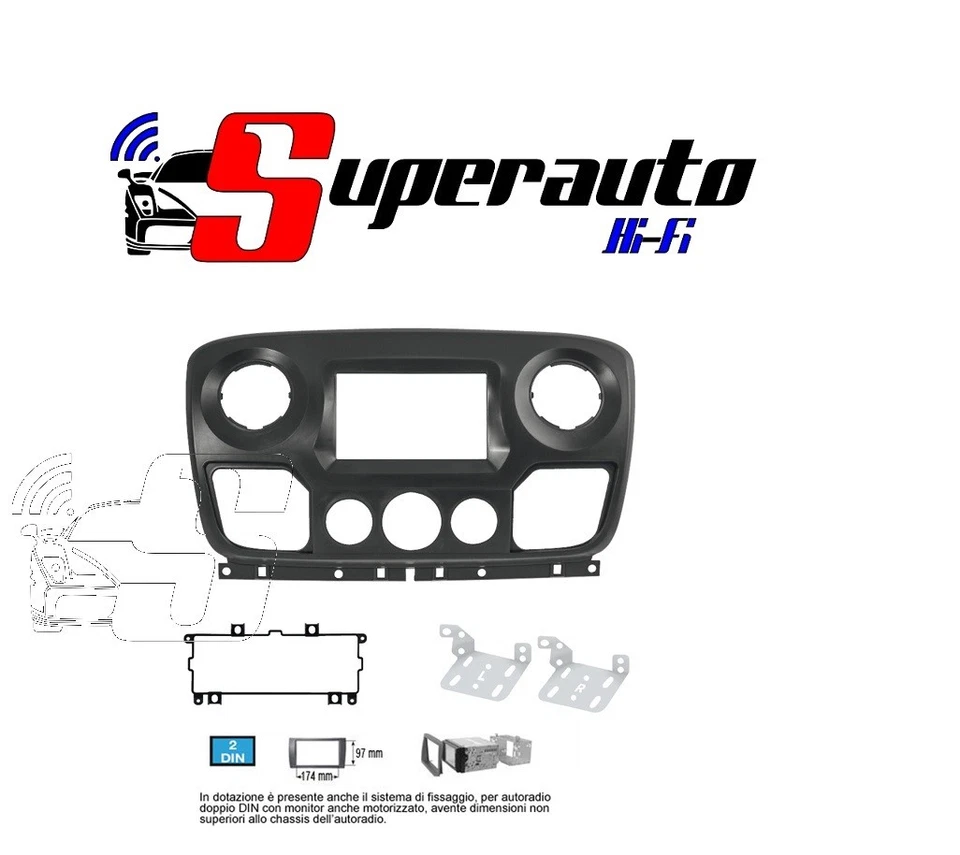 Phonocar 3/756 03756 Mascherina cornice adattatore autoradio OPEL Movano 2 DIN  - Immagine 1 di 1