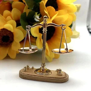 1/12 Dollhouse Weighing Scale Balance with Weight for Decoration Accessories - Picture 1 of 9