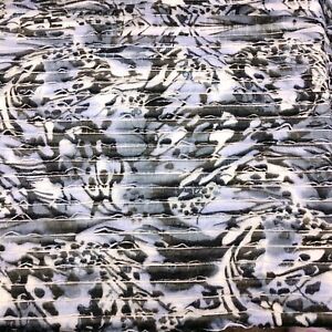 intage Y2K Stretch Ruffle Fashion Fabric 2y24" Black White Tiger Butterfly 63"