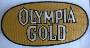 OLYMPIA GOLD 4 1/8 X 7 3/4" Large Beer PATCH, Tumwater, WASHINGTON State, NICE - Picture 1 of 1