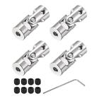3mm to 3.17mm Rotatable Universal Joint Shaft Coupling L23 x D9 with Wrench 4Pcs