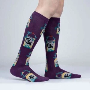 SOCK IT TO ME A FAIRY GOOD GARDEN KNEE HIGH SOCKS ROLLER DERBY DISC GOLF GLOW - Picture 1 of 2