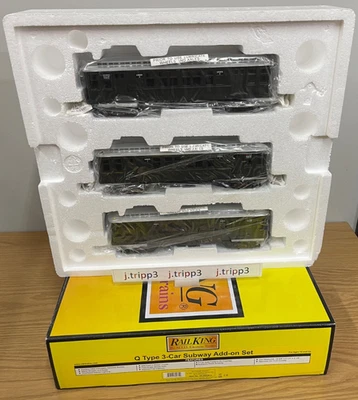 MTH 30-20428-3 Q Type New York Metro Transit 3 Car Subway Non-Powered O Gauge - Image 1 of 4