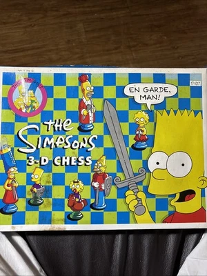 Juego de Ajedrez 3D Vintage 1991 Los Simpson Juego de Mesa Completo Clásico Foto 1 de 4