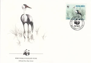 Birds Cranes WWF Malawi FDC #4 1987 (150969) - Picture 1 of 1