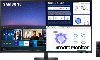 Samsung M70 Smart 43 Inch Smart TV Apps 4K Monitor LS43AM702UNXZA -Black - Image 1 of 4